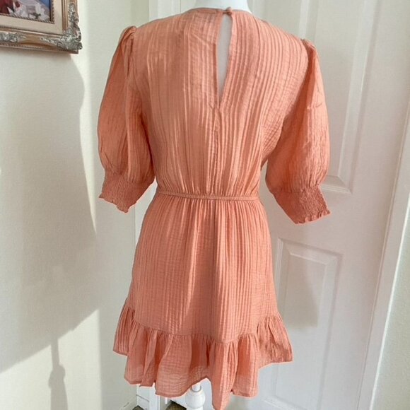 MINKPINK Vera Mini Dress Rose Szs Med/Large Ruffle Hem Spring Easter Wedding - Picture 8 of 12